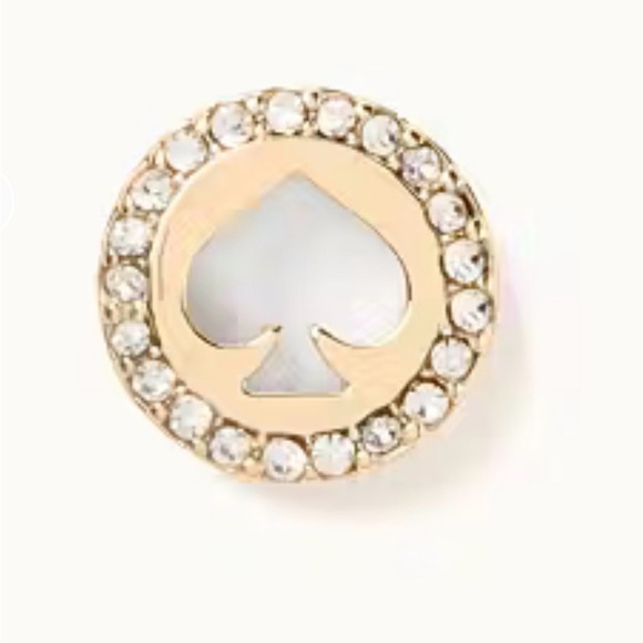 Kate Spade Spot the Spade Pave Halo Spade Stud Earrings - Picture 2 of 3